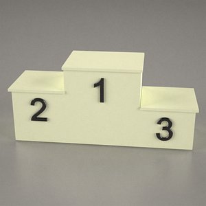 3d model winner podium