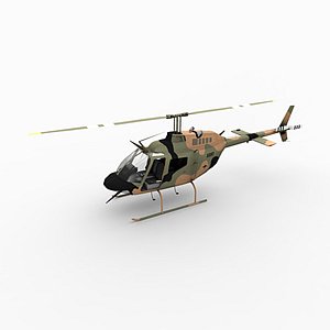 oh-58 kiowa helicopter 3d max