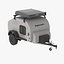 3D Travel Grey Trailer Teardrop Lights On