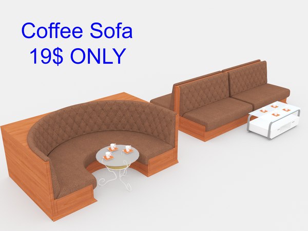3D model sofa set coffee