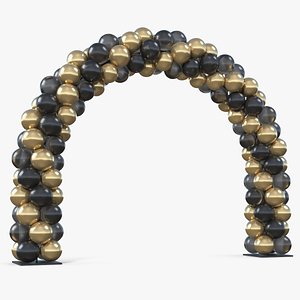 Luxury Balloon Arch Black Gold