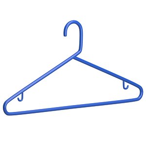 Blue Plastic Tubular Clothes Hanger