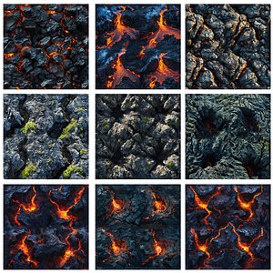 3D model Volcanic Desert Pack 9 HD 8K