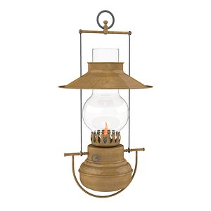 Vintage Kerosene Ceiling Lamp 3D model