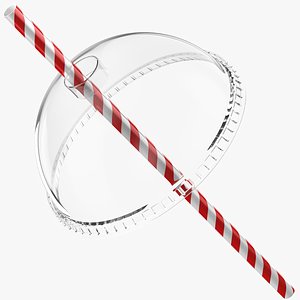 3D Dome Lid With Straw model