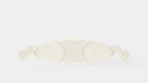 3D Cushion cover with Tassels Light beige model