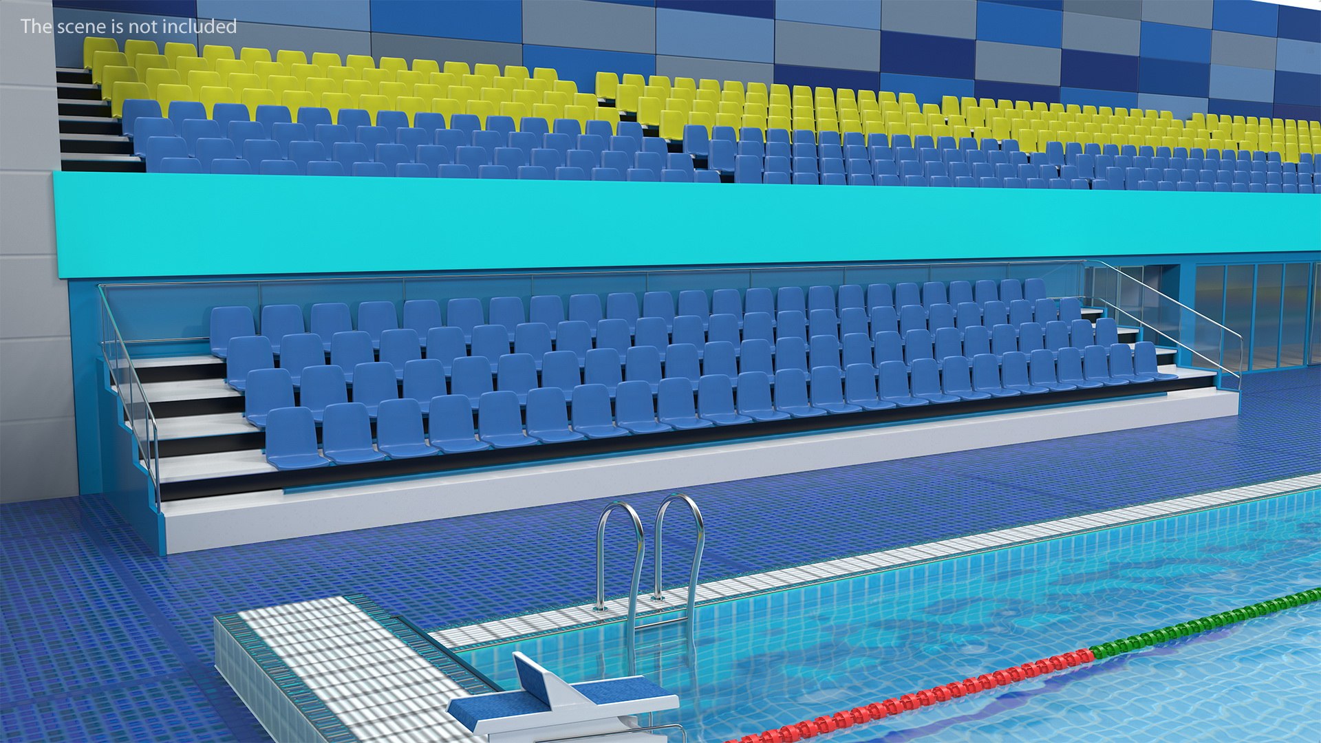 3D Tribune Rows Model - TurboSquid 1511492