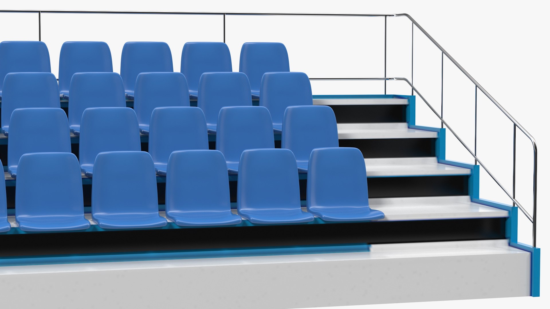 3D Tribune Rows Model - TurboSquid 1511492