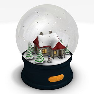 snow globe 3d obj