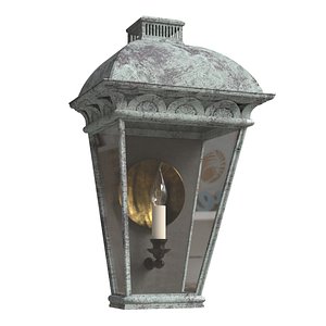 3D Jamb wall lantern hallam model