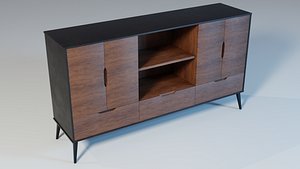 wood sideboard 3D model