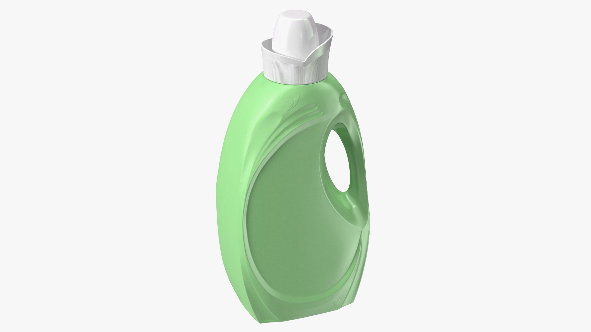 Liquid Softener Medium Bottle Clear 3D model preview