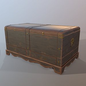 chest old wood model