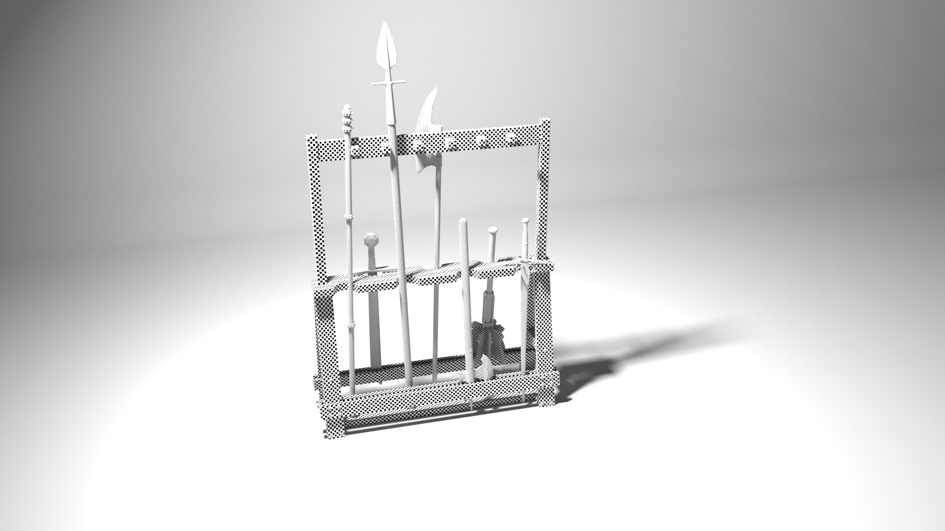 Medieval Weapon Rack 3D Model - TurboSquid 1269896