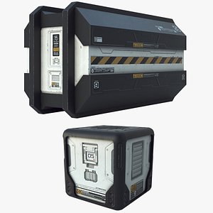 Sci-Fi Crate And Container HD 3D model
