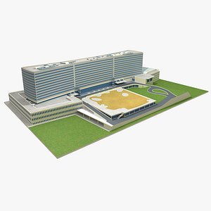 3D International Labor Organization Building Geneva model