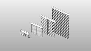 3D Roller Blinds - Full Parametric Revit Family model
