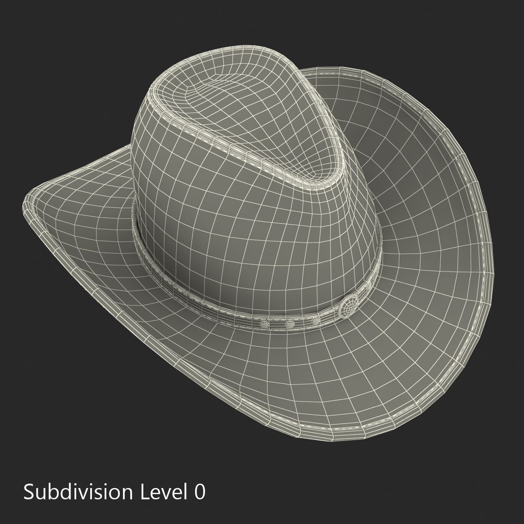 3d Cowboy Hat 2 Modeled