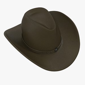 3d cowboy hat 2 modeled