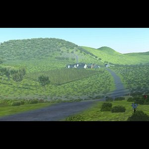 Landscape with villages