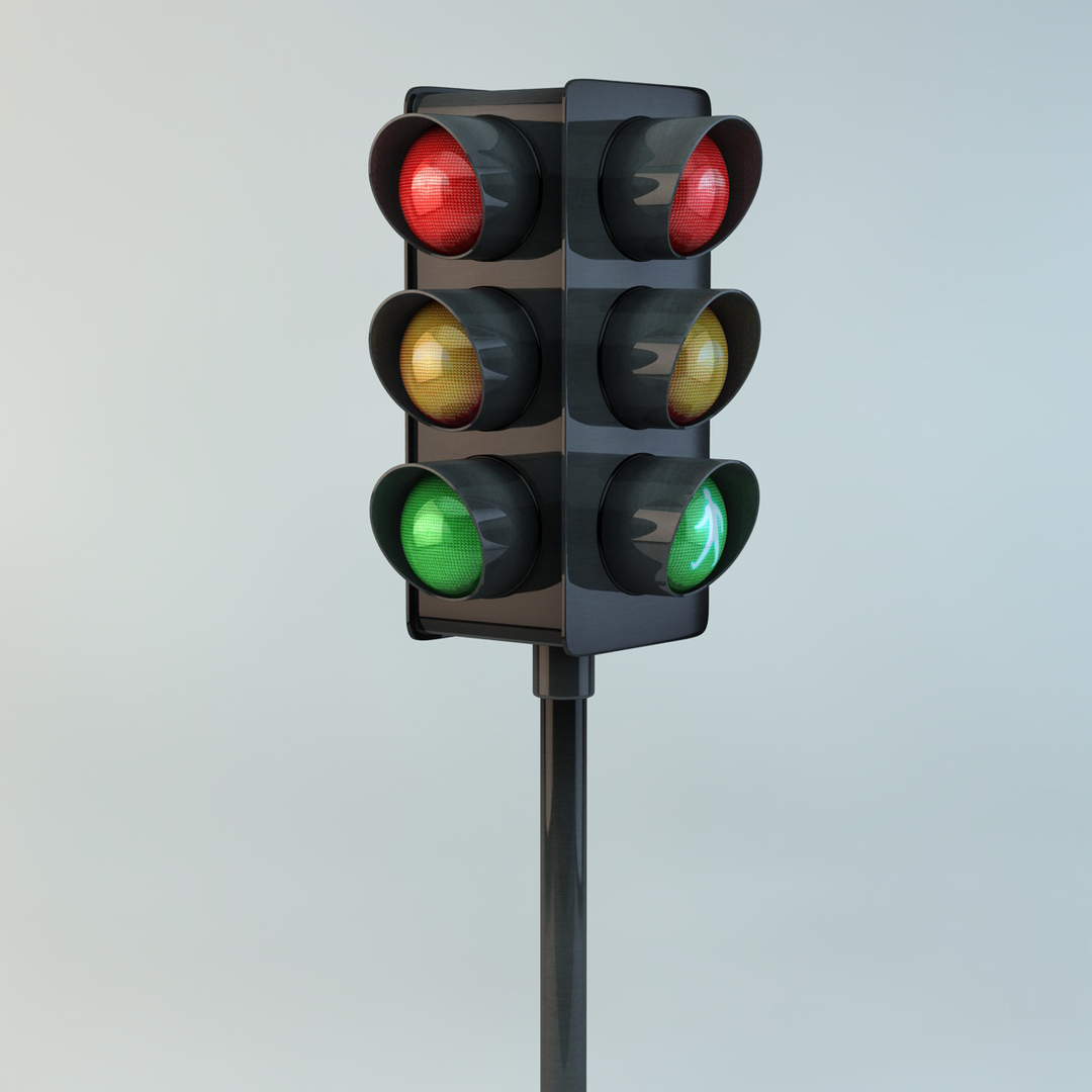 traffic lights 3d c4d