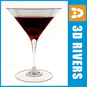 manhattan cocktail 3dr089 3d max