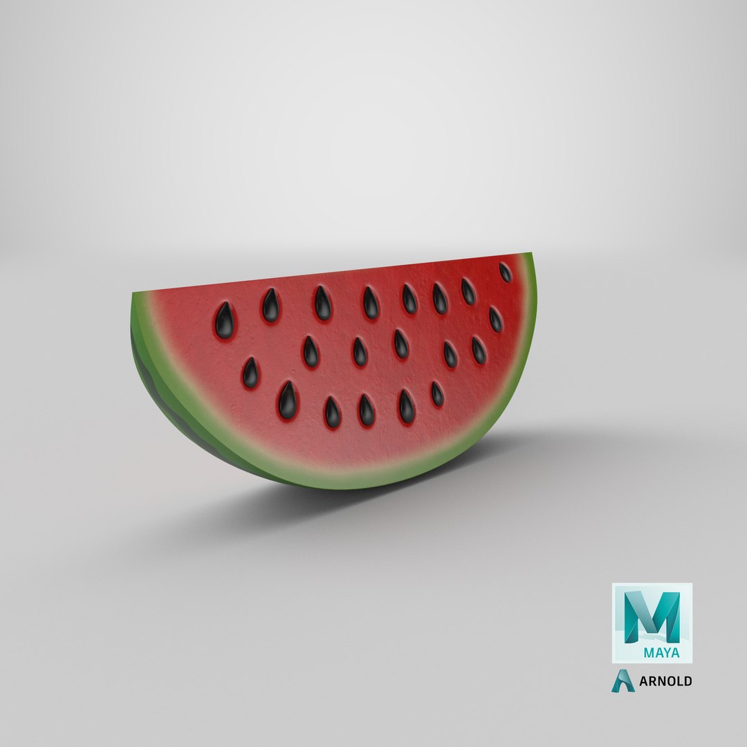 3D Cartoon Watermelon Slice 1 https://p.turbosquid.com/ts-thumb/Py/8wVdaQ/84/stemcell_maya_arnold_render/png/1691394116/1920x1080/fit_q87/1d8a2fa52fccfc359e51647165b16608489dccdb/stemcell_maya_arnold_render.jpg