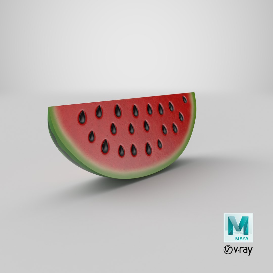3D Cartoon Watermelon Slice 1 https://p.turbosquid.com/ts-thumb/Py/8wVdaQ/Qm/stemcell_maya_vray_render/png/1691394115/1920x1080/fit_q87/aaa5da1a0a62ce786a24c4000ce01594e94d714c/stemcell_maya_vray_render.jpg