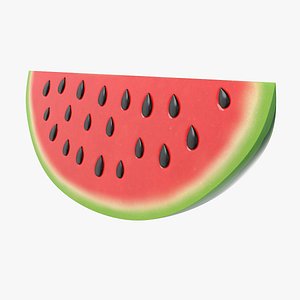 3D Cartoon Watermelon Slice 1