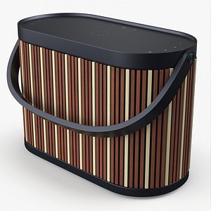 Portable Wireless Speaker Wood Finish 3D