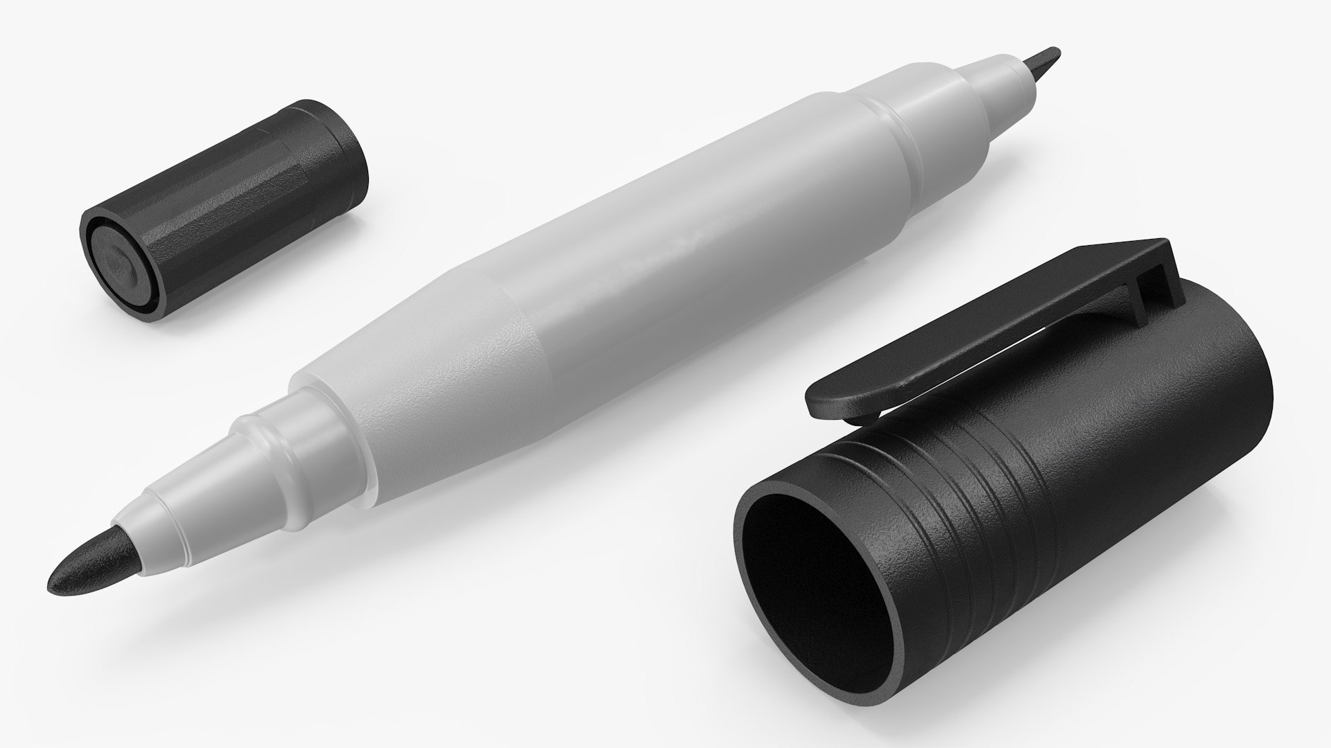 Double-Ended Marker 3D - TurboSquid 1950836