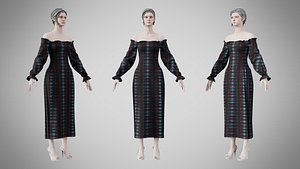 3D Dress 12 Abstract Sound Wave model