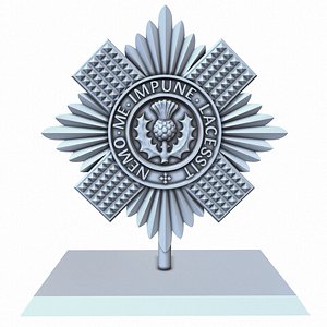 scots guards insignia 3D model