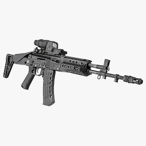 Shabby Military Assault Rifle AK-12 with Optics