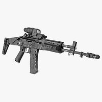 Shabby Military Assault Rifle AK-12 with Optics