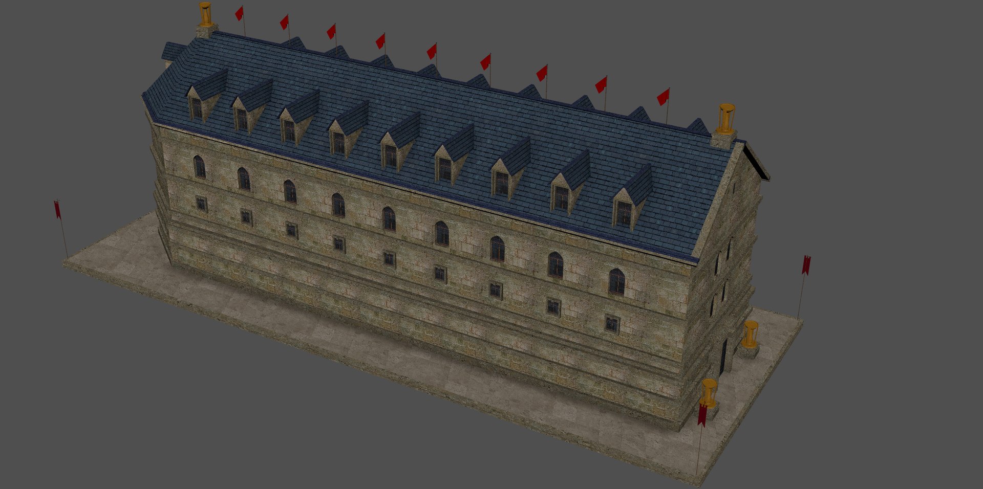 3D Model Ancient Residence Building - TurboSquid 2313544