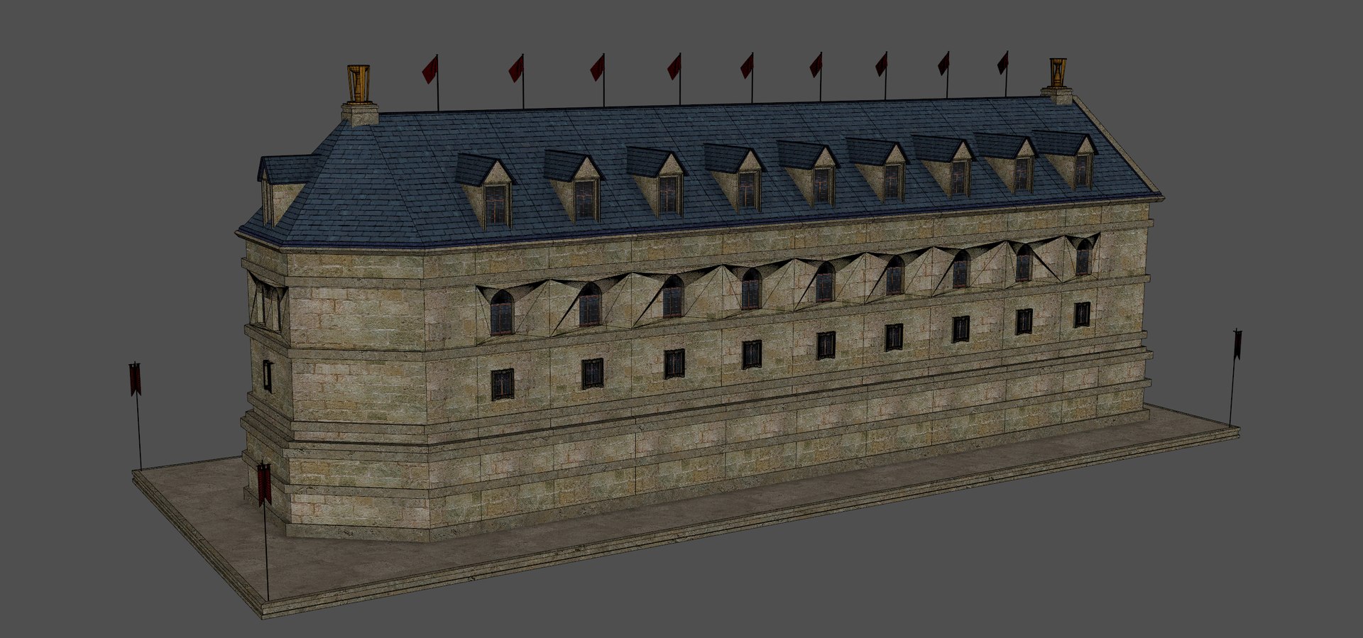 3D Model Ancient Residence Building - TurboSquid 2313544