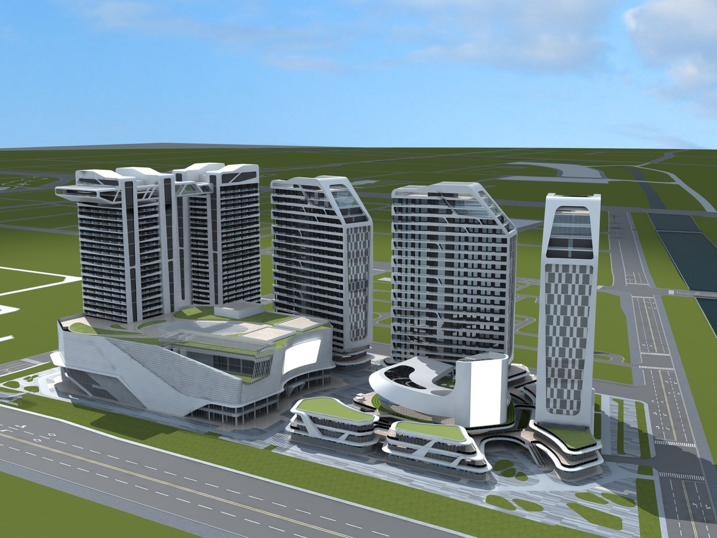 Cityscape 16 3D Model - TurboSquid 2075148