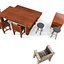 3D tables chairs