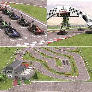 3D Go Karting Race Track