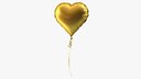 Heart Shaped Foil Balloon Matte Gold