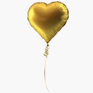Heart Shaped Foil Balloon Matte Gold