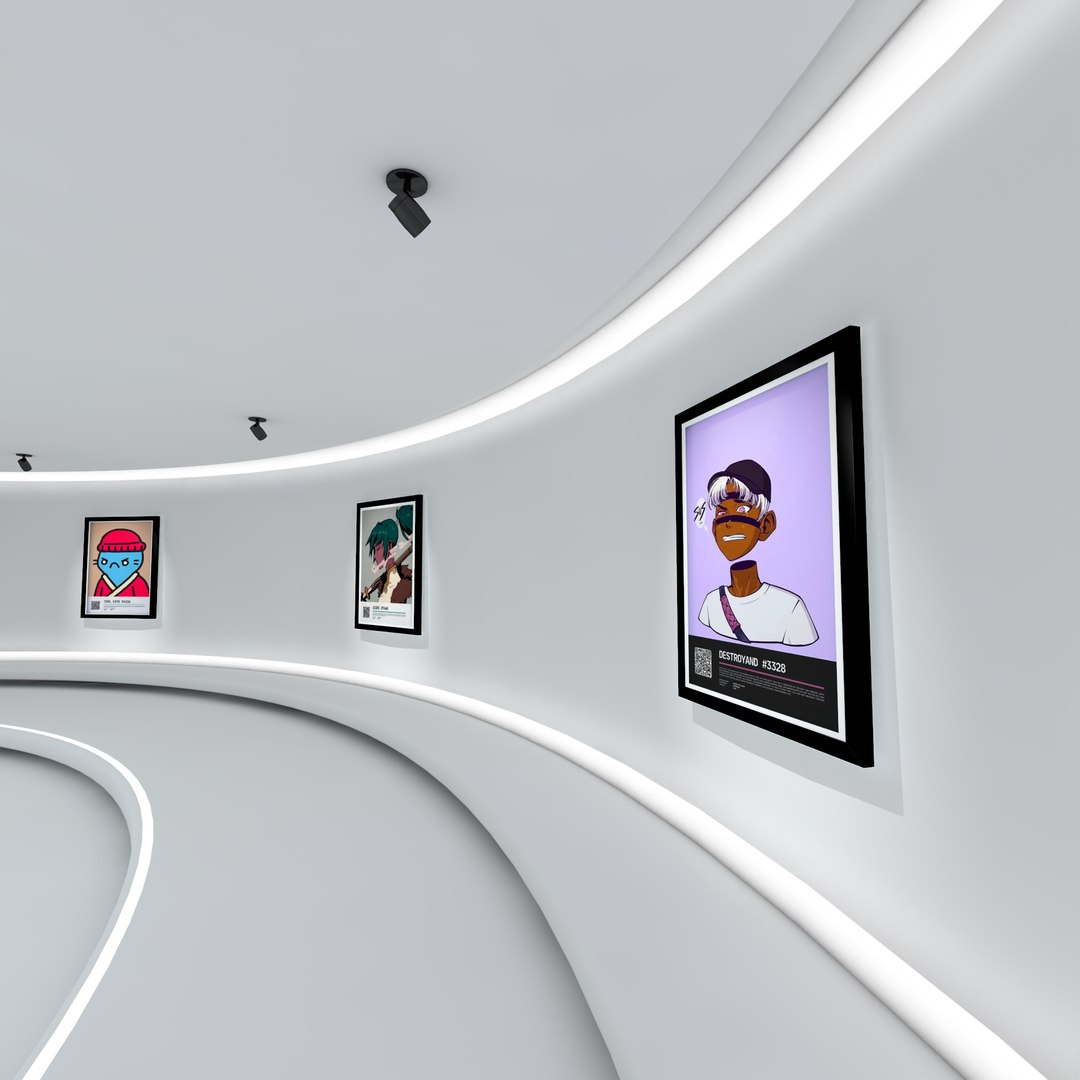 3D VR Digital Art Exhibition Meta Gallery - TurboSquid 1985944