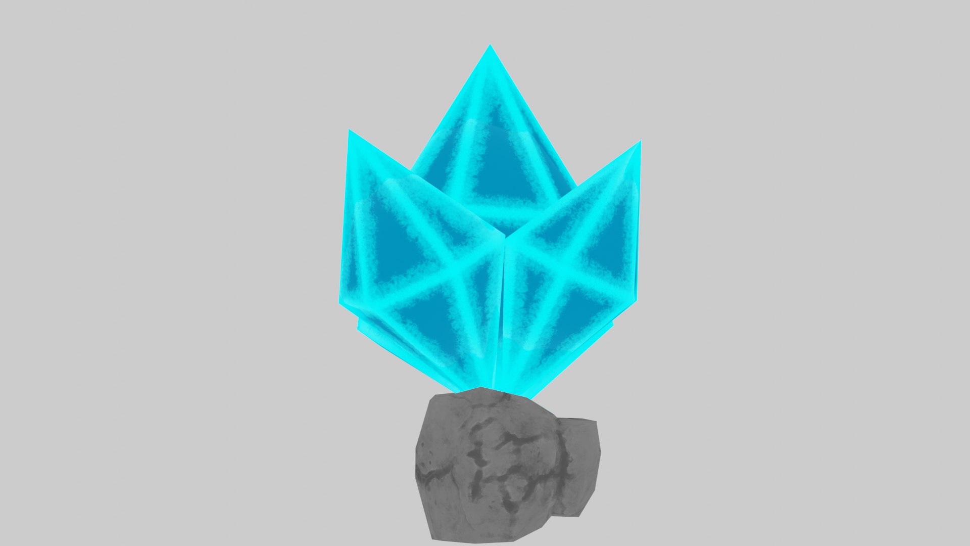 Blue Stylized Rock Crystal Cluster Version 4 Model - TurboSquid 2119377
