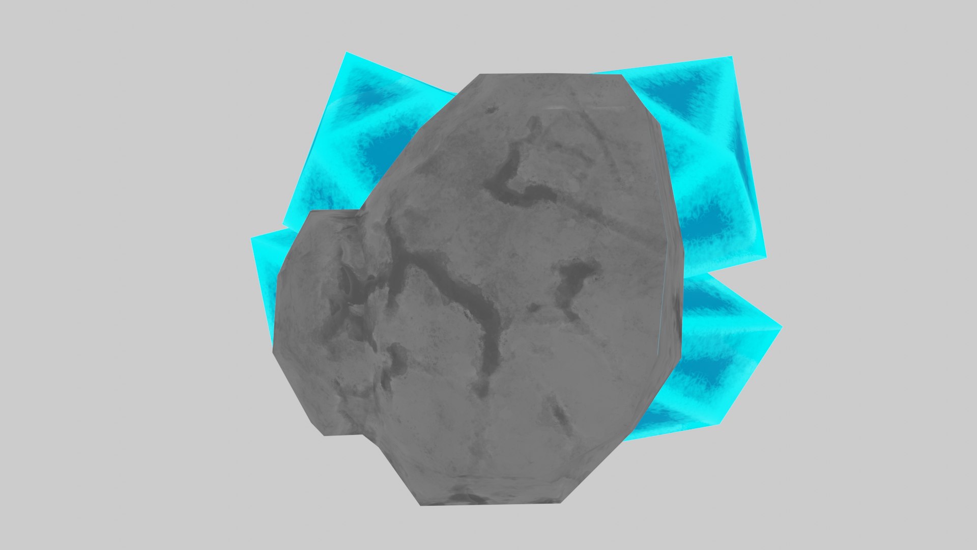 Blue Stylized Rock Crystal Cluster Version 4 Model - TurboSquid 2119377