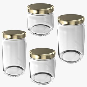 Glass Jar Collection 1 3D