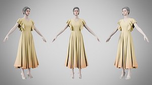 3D Dress 45 Sweet Corn model