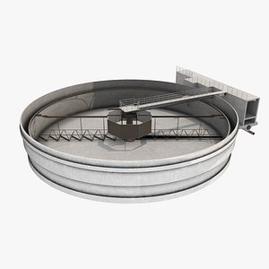 water treatment clarifier 3D model