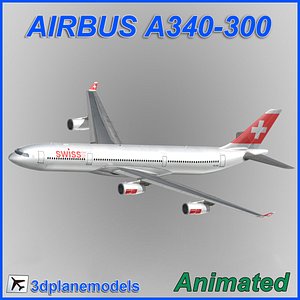 3d model airbus a340-300