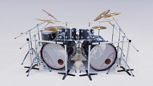 Metal Drum set 3D model
